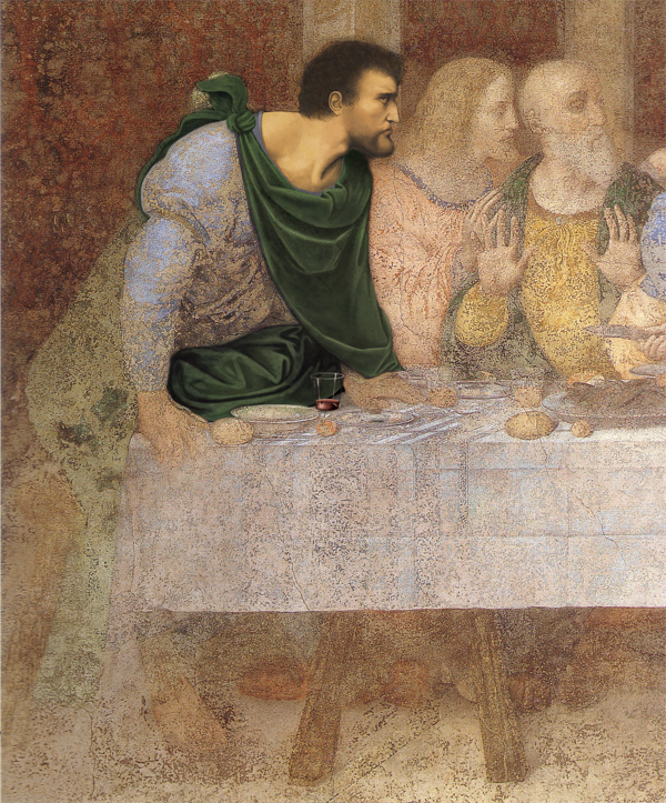 最後の晩餐　バルトロマイの復元　緑のマント